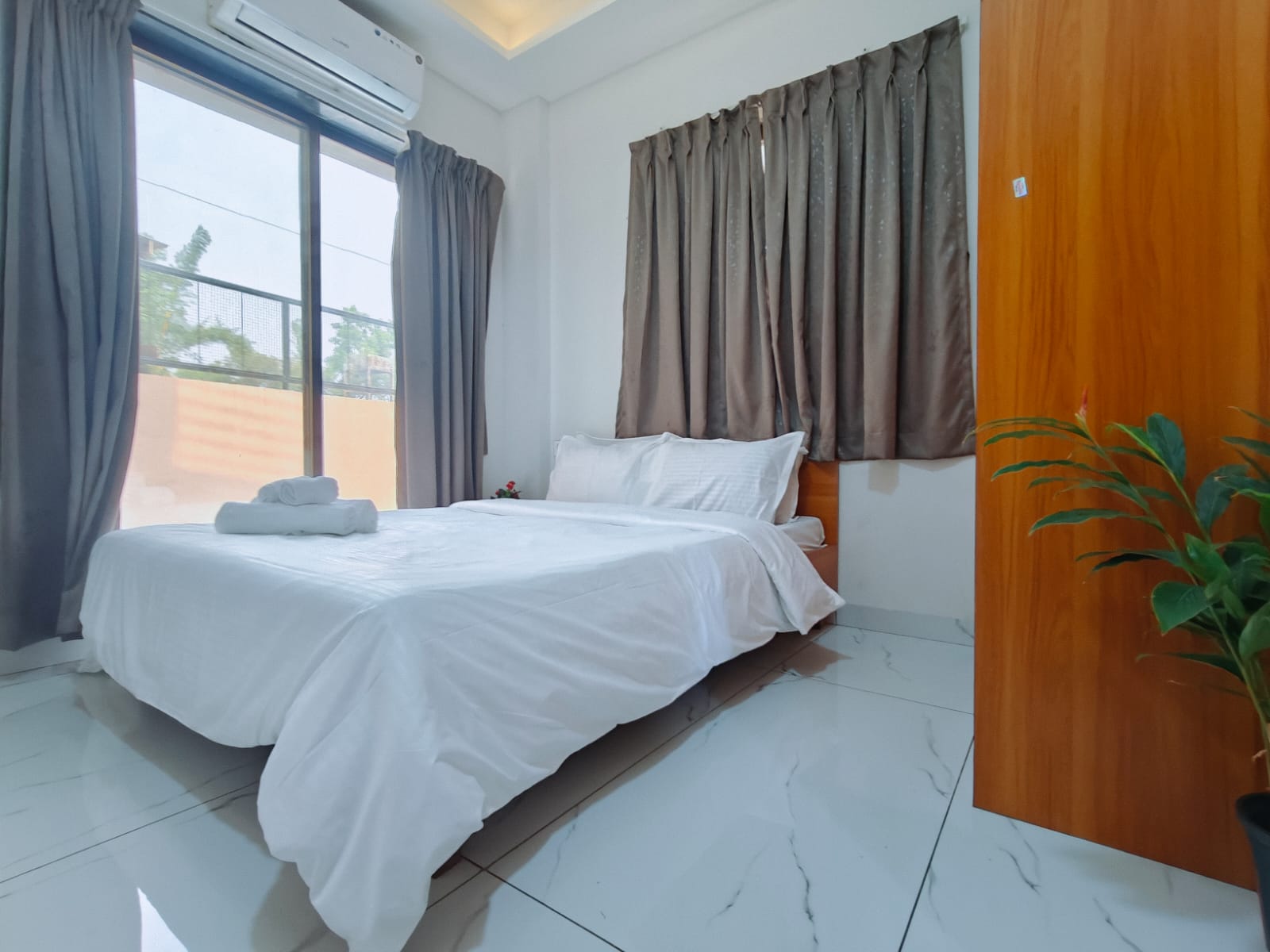 Pool-View Bedroom
